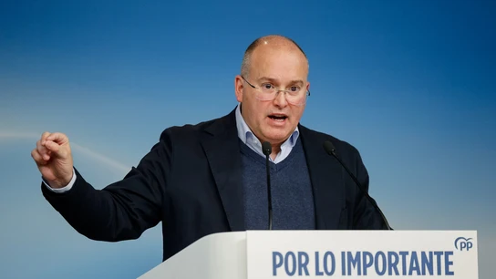 El secretario general del PP, Miguel Tellado, durante una comparecencia El secretario general del PP, Miguel Tellado, durante una comparecencia