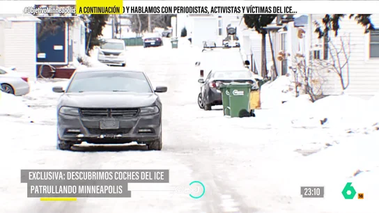 Un coche del ICE en Minneapolis captado por El Objetivo Un coche del ICE en Minneapolis captado por El Objetivo