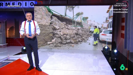 Wyoming destaca la labor de las administraciones andaluzas por la borrasca Leonardo: "Parecía que no era tan complejo" El presentado de El Intermedio expone que la borrasca ha provocado que numerosos municipios se inunden. Wyoming señala que los servicios de emergencias, en esta ocasión, han sido movilizados con suficiente antelación.