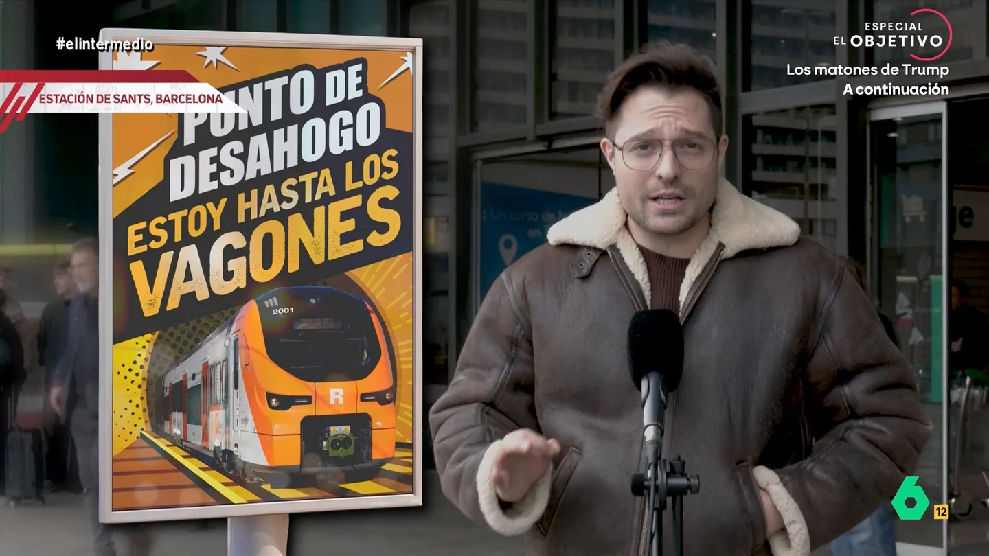 Un joven recurre a la ironía para quejarse por los retrasos en Rodalies: "Gracias, Renfe, por cuidar mi sueño" Muchos usuarios del servicio ferroviario catalán han recurrido al punto de desahogo de El Intermedio para exponer sus quejas sobre los retrasos en los trenes catalanes señalando que están "hasta los vagones".