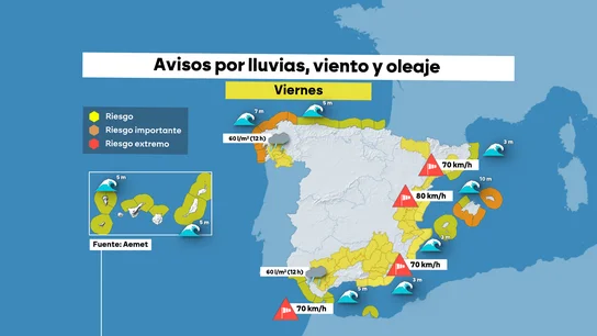 Previsión meteorológica del viernes 06 de febrero Previsión meteorológica del viernes 06 de febrero