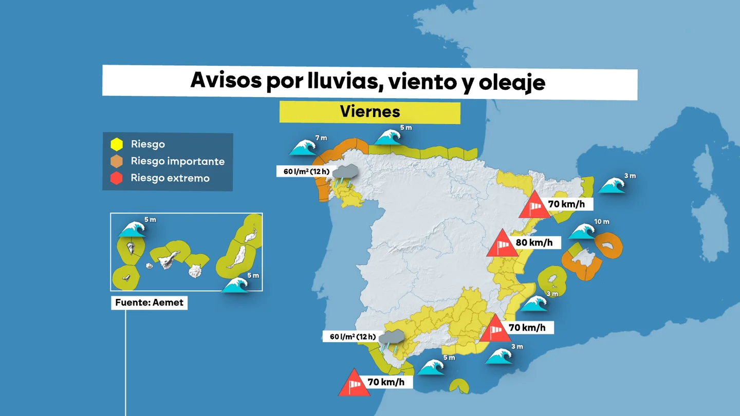 Previsión meteorológica del viernes 06 de febrero Previsión meteorológica del viernes 06 de febrero