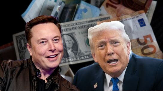 Los multimillonarios Elon Musk y Donald Trump.