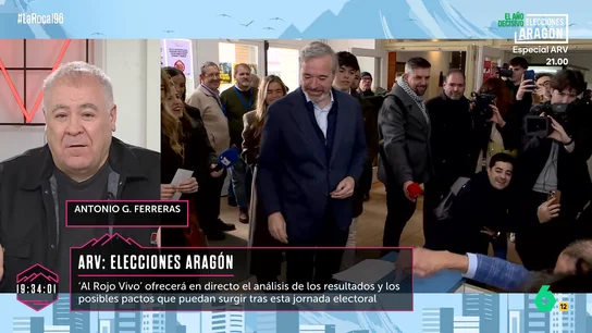 Ferreras, sobre los posibles pactos en Aragón: "El PP puede ganar, pero la dependencia con Vox será mayor" Ferreras, sobre los posibles pactos en Aragón: "El PP puede ganar, pero la dependencia con Vox será mayor"