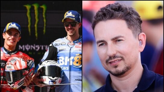 Marc M&aacute;rquez, &Aacute;lex M&aacute;rquez y Jorge Lorenzo