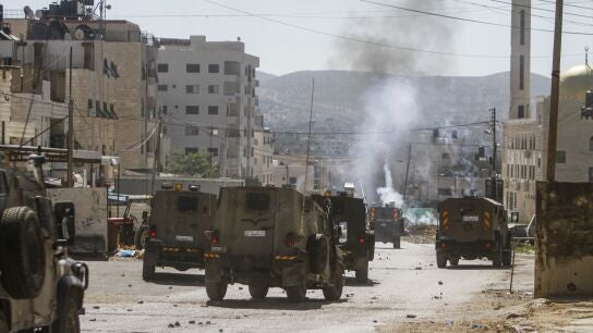 Imagen de archivo de una operaci&oacute;n israel&iacute; al este de Nablus, en la Cisjordania ocupada.