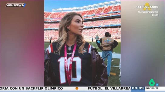 Alice Campello sorprende en la Super Bowl con una boomer de 1.600 euros tras separarse de Álvaro Morata Alice Campello