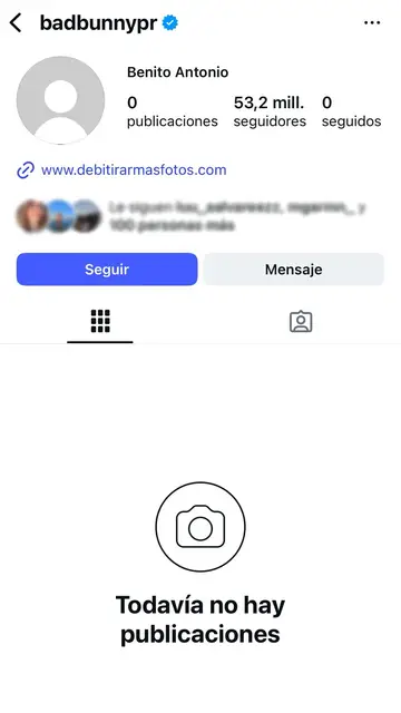 Instagram de Bad Bunny Instagram de Bad Bunny