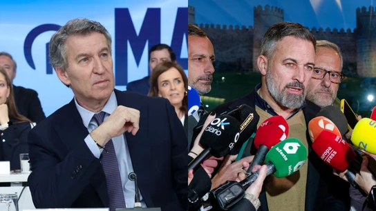 Alberto Núñez Feijóo y Santiago Abascal Alberto Núñez Feijóo y Santiago Abascal