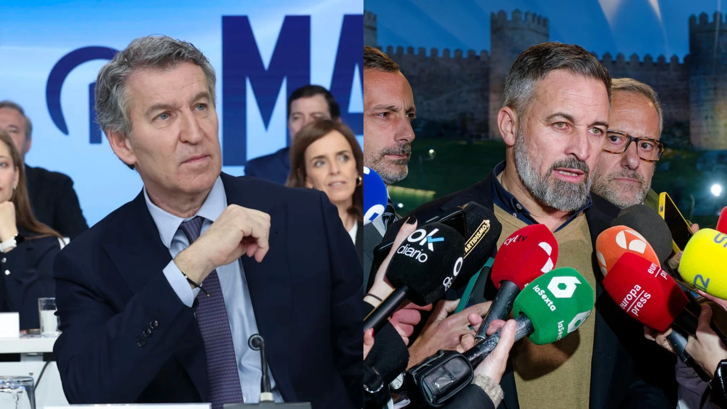 Alberto Núñez Feijóo y Santiago Abascal Alberto Núñez Feijóo y Santiago Abascal