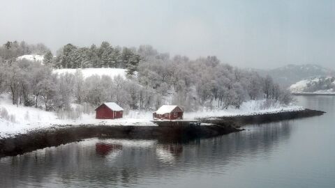 Fiordos noruegos en invierno