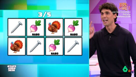 Daniel Illescas visita Zapeando con su flamante r&eacute;cord de apnea en 'El Desaf&iacute;o' y participa en un nuevo reto: ganar a Miki Nadal en el juego viral 'Palabras a ritmo'. Su &eacute;pico enfrentamiento, en este v&iacute;deo.