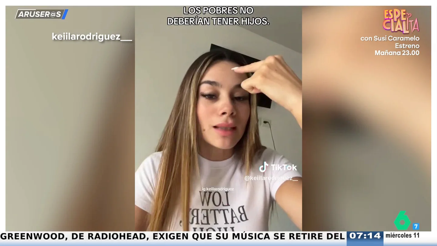 "Los pobres no deberían tener hijos": la polémica opinión de una tiktoker que incendia las redes "Los pobres no deberían tener hijos": la polémica opinión de una tiktoker que incendia las redes