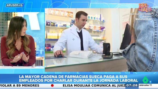 Cobrar por hablar en el trabajo: una farmacia paga a sus empleados por conversar en horario laboral
