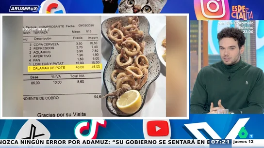 Calamares de pote por 46 euros: la "sorpresa" fuera de carta de un restaurante que indigna en Aruser@s Calamares de pote por 46 euros: la "sorpresa" fuera de carta de un restaurante que indigna en Aruser@s