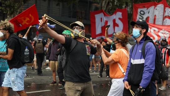 Manifestación en Buenos Aires contra la reforma laboral de Javier Milei Manifestación en Buenos Aires contra la reforma laboral de Javier Milei