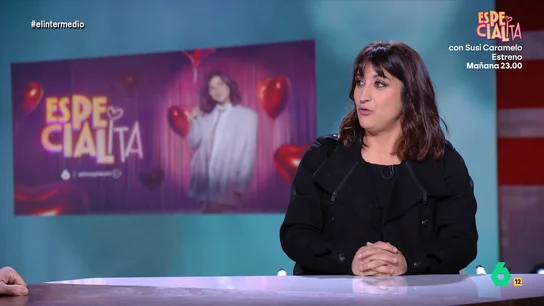 Susi Caramelo confiesa a Wyoming que es "bastante celosa": "Que le dé un like a una de Instagram ya me parece una infidelidad" Susi Caramelo visita El Intermedio para hablar de su nuevo programa, 'Especialita', y aprovechando que es una experta en San Valentín, analiza algunos de los dilemas románticos más surrealistas de los últimos días.