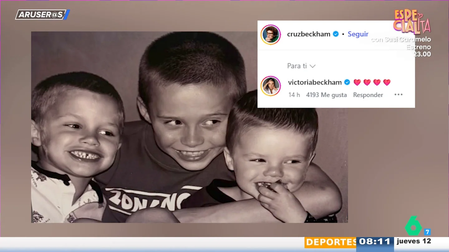 La reacción de Victoria Beckham cuando Cruz publica una foto con Brooklyn La reacción de Victoria Beckham cuando Cruz publica una foto con Brooklyn