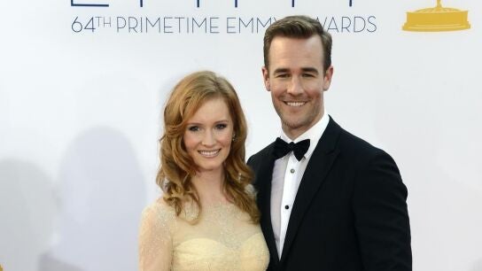 El actor James Van Der Beek y su mujer en una foto de archivo. 