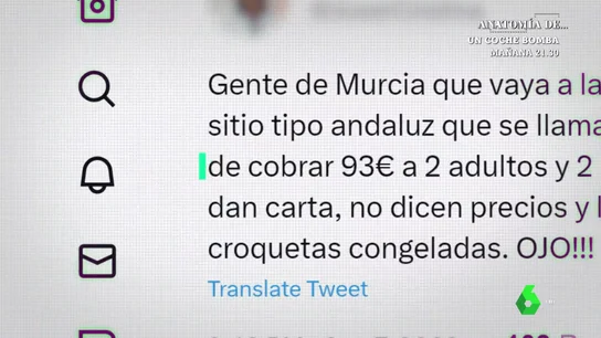 "¿18 euros unas croquetas congeladas?": un hombre denuncia pagar 93 euros por cenar en una feria de Murcia "¿18 euros unas croquetas congeladas?": un hombre denuncia pagar 93 euros por cenar en una feria de Murcia: