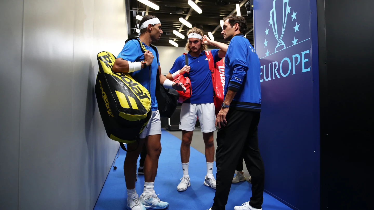 Nadal, Federer y Tsitsipas Nadal, Federer y Tsitsipas