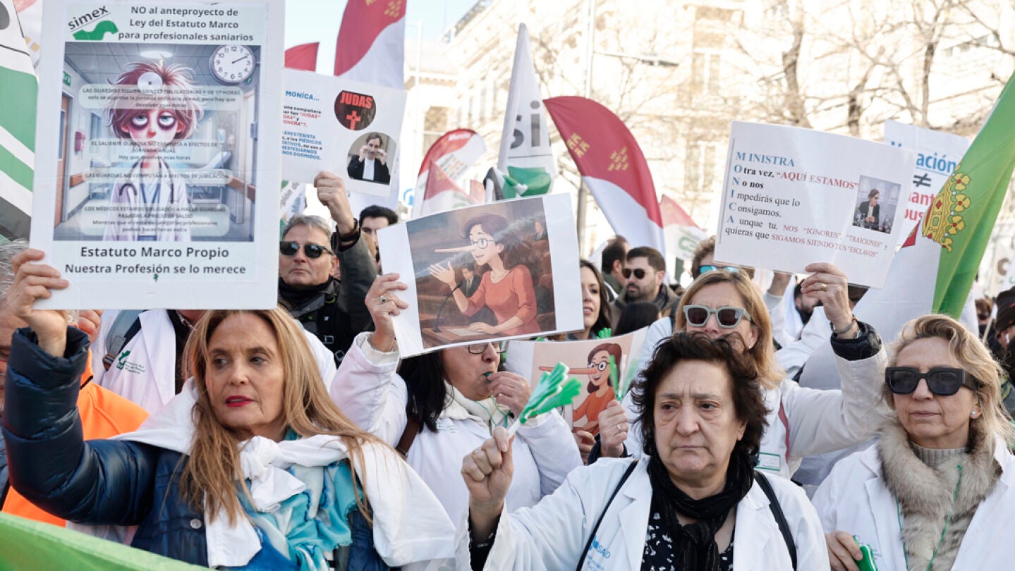 Vista de la manifestaci&oacute;n de m&eacute;dicos del s&aacute;bado 14 de febrero/ EFE/ Sergio P&eacute;rez