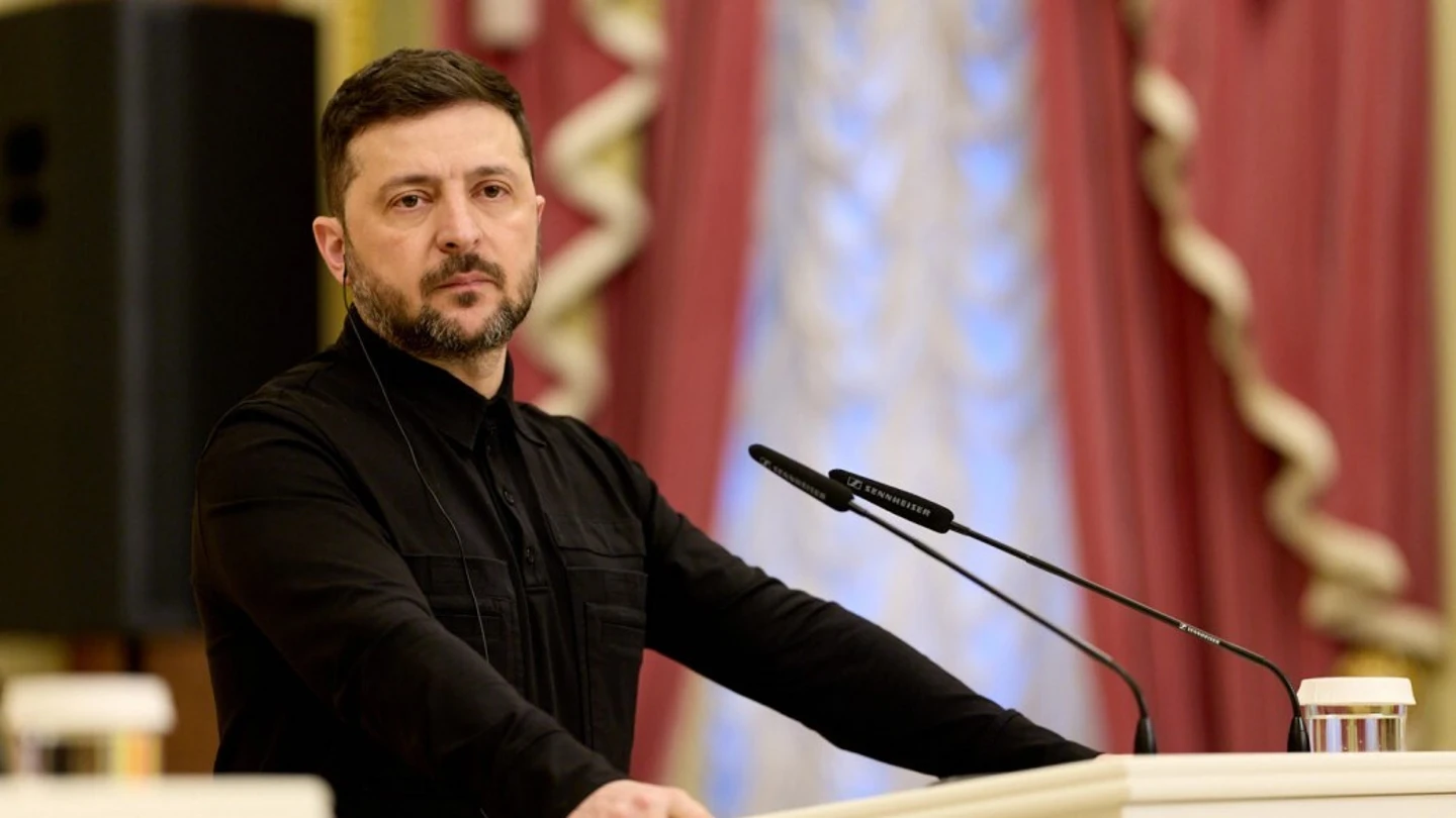 Imagen de archivo del presidente de Ucrania, Zelenski. Imagen de archivo del presidente de Ucrania, Zelenski.