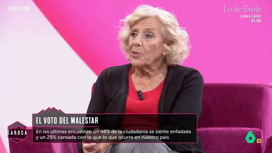 Manuela Carmena: "No podemos pensar que la democracia son solo elecciones, es mucho más" Manuela Carmena: "No podemos pensar que la democracia son solo elecciones, es mucho más"