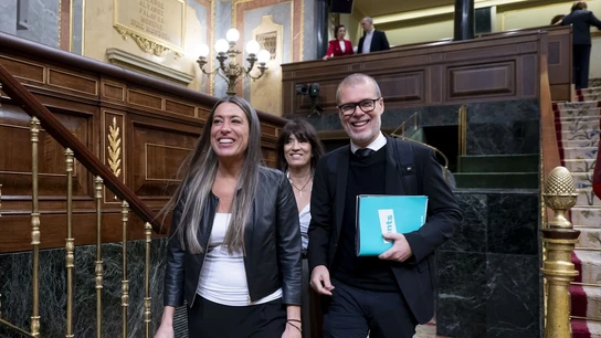 La portavoz de Junts en el Congreso, Miriam Nogueras, y el diputado de Junts Josep Maria Cruset. La portavoz de Junts en el Congreso, Miriam Nogueras, y el diputado de Junts Josep Maria Cruset.