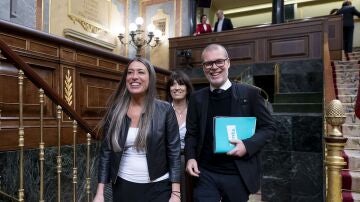 La portavoz de Junts en el Congreso, Miriam Nogueras, y el diputado de Junts Josep Maria Cruset.
