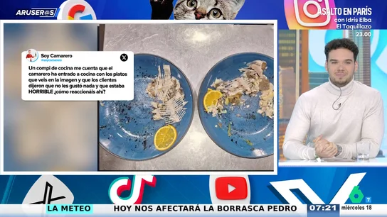 Un camarero alucina al recoger dos platos de pescado "rebañados" tras la queja de unos clientes que querían "devolver la comida" Un camarero alucina al recoger dos platos de pescado "rebañados" tras la queja de unos clientes que querían "devolver la comida"