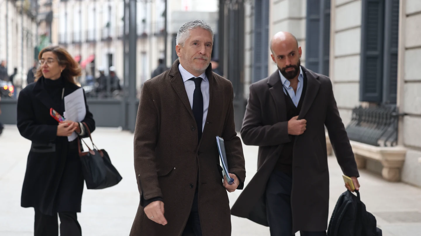 El ministro del Interior, Fernando Grande-Marlaska, a su llegada al Congreso de los Diputados El ministro del Interior, Fernando Grande-Marlaska, a su llegada al Congreso de los Diputados