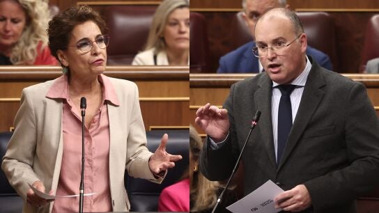 Mar&iacute;a Jes&uacute;s Montero y Miguel Tellado en el Congreso