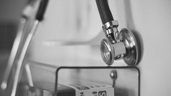 Imagen de archivo de un estetoscopio