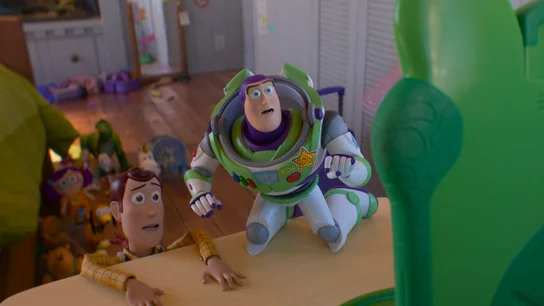 Woody y Buzz Lightyear, durante el tráiler de Toy Story 5 Woody y Buzz Lightyear, durante el tráiler de Toy Story 5