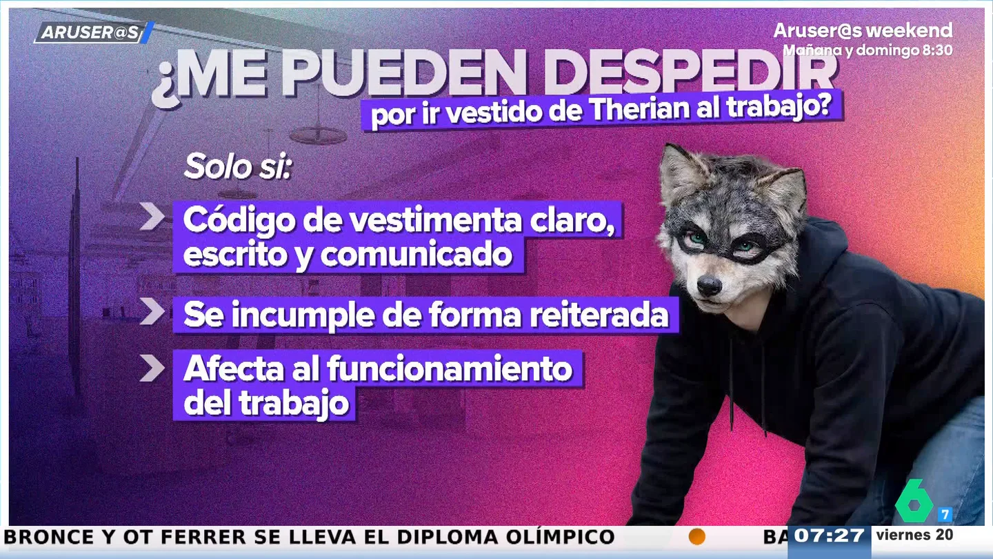 Alfonso Arús, sobre si te pueden despedir por ir vestido de 'therian' al trabajo: "Se nos va de las manos" Alfonso Arús, sobre si te pueden despedir por ir vestido de 'therian' al trabajo: "Se nos va de las manos"