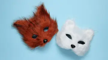 Máscara de zorro y gato Máscara de zorro y gato