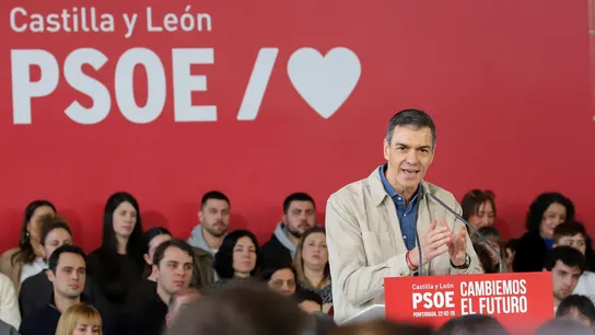 Pedro Sánchez, durante la campaña electoral en Castilla y León Pedro Sánchez, durante la campaña electoral en Castilla y León