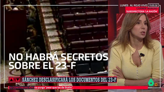 Carmen Morodo califica de "buena noticia" la desclasificación de los documentos del 23‑F: "Somos un país suficiente maduro para saber nuestro pasado" Carmen Morodo califica de "buena noticia" la desclasificación de los documentos del 23‑F: "Somos un país suficiente maduro para saber nuestro pasado"