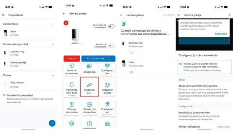 Vinculando dispositivos en Ring