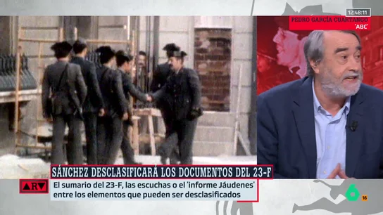 Cuartango señala las incógnitas que aún rodean el 23F: "El papel del rey, quién fue el elefante blanco, las conversaciones del Gobierno, el sumario y el informe Jáudenes" Cuartango señala las incógnitas que aún rodean el 23F: "El papel del rey, quién fue el elefante blanco, las conversaciones del Gobierno, el sumario y el informe Jáudenes"