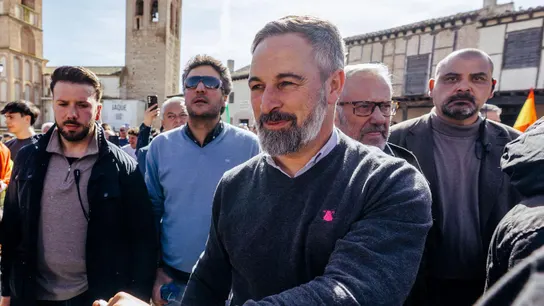 El líder de VOX, Santiago Abascal, en un acto electoral en Castilla- León El líder de VOX, Santiago Abascal, en un acto electoral en Castilla- León