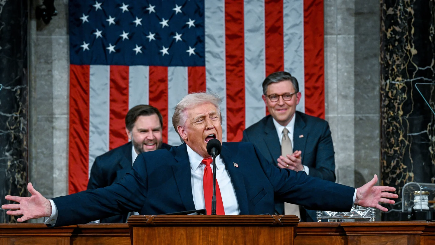 El presidente de Estados Unidos, Donald Trump, durante su discurso del Estado de la Unión El presidente de Estados Unidos, Donald Trump, durante su discurso del Estado de la Unión