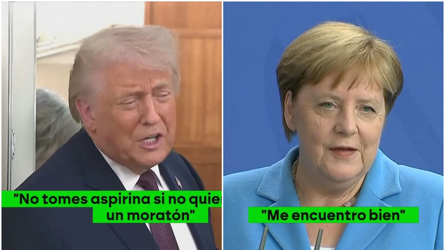 A la izquierda, Donald Trump; a la derecha, Angela Merkel A la izquierda, Donald Trump; a la derecha, Angela Merkel
