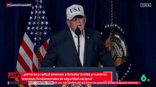 Trump llama a los iraníes a sublevarse y asegura que "Irán nunca tendrá un arma nuclear": "Vuestra libertad está al alcance de vuestras manos" Trump llama a los iraníes a sublevarse y asegura que "Irán nunca tendrá un arma nuclear": "Vuestra libertad está al alcance de vuestras manos"
