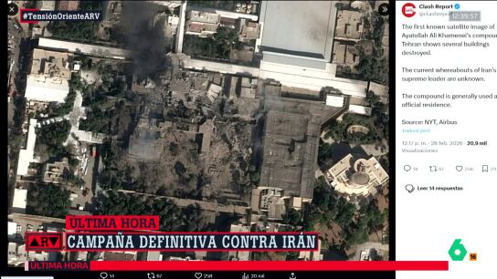 Primeras im&aacute;genes v&iacute;a sat&eacute;lite del ataque de EEUU e Israel contra Ir&aacute;n: as&iacute; ha quedado la residencia del ayatol&aacute; iran&iacute; Al&iacute; Jaenei