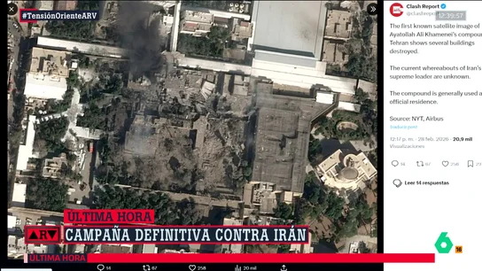 Primeras imágenes vía satélite del ataque de EEUU e Israel contra Irán: así ha quedado la residencia del ayatolá iraní Alí Jaenei Primeras imágenes vía satélite del ataque de EEUU e Israel contra Irán: así ha quedado la residencia del ayatolá iraní Alí Jaenei
