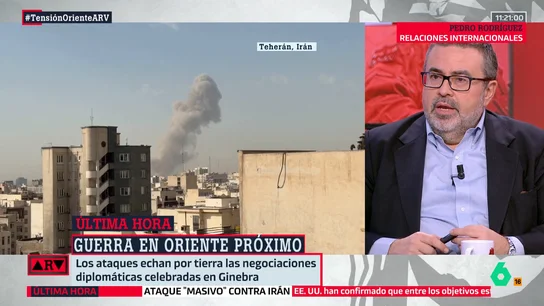 Pedro Rodríguez, sobre el ataque contra Irán: "Aquí no son medias tintas, no es dar un susto, es a por todas" Pedro Rodríguez, sobre el ataque contra Irán: "Aquí no son medias tintas, no es dar un susto, es a por todas"