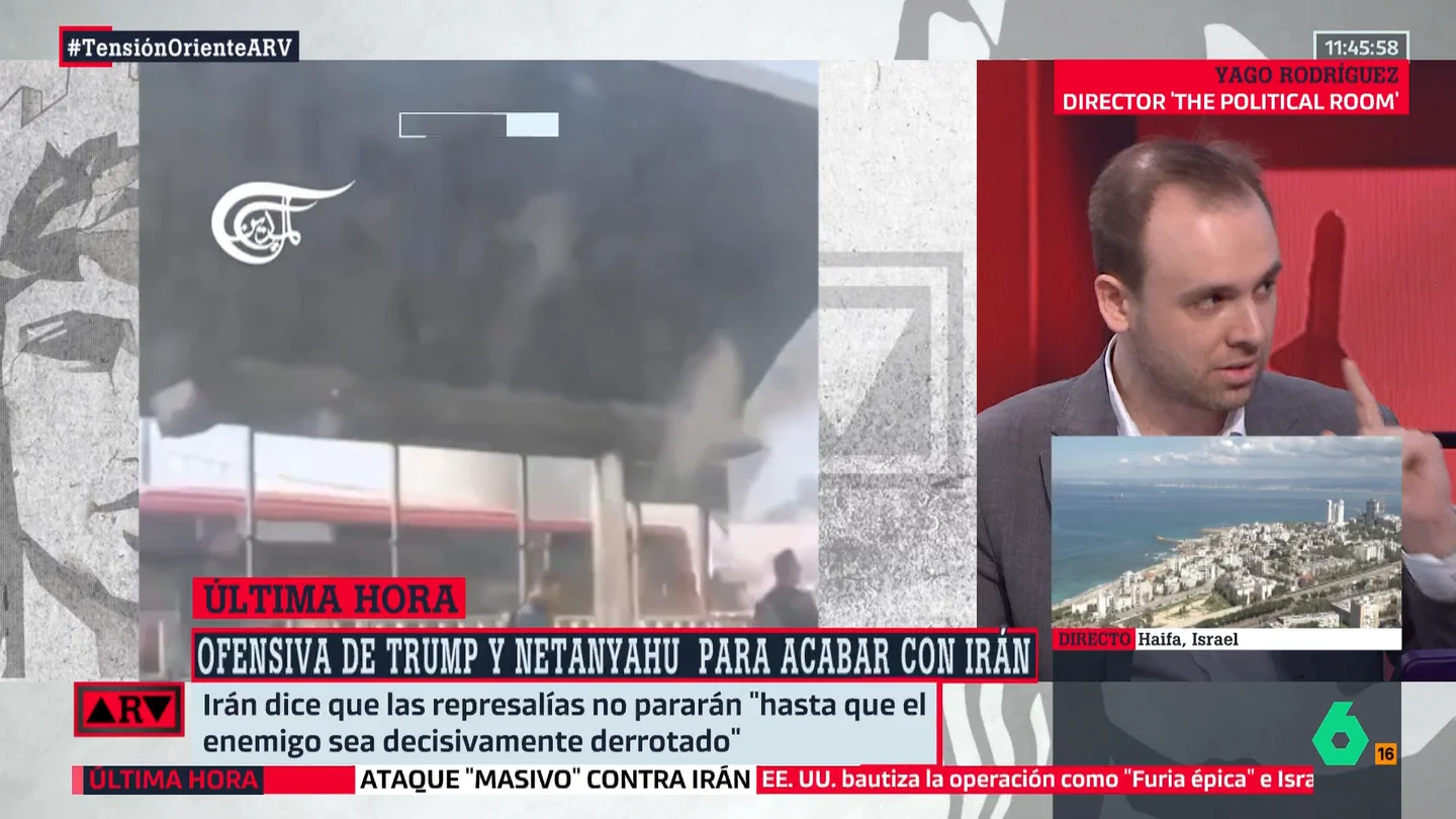 Yago Rodríguez, sobre el ataque de EEUU e Israel a Irán: "Es posible que China esté pasando información actualizada a Irán" Yago Rodríguez, sobre el ataque de EEUU e Israel a Irán: "Es posible que China esté pasando información actualizada a Irán"