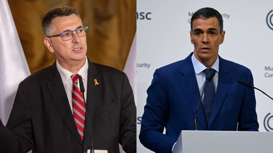 El ministro de Exteriores israelí, Gideon Sa'ar, y el presidente Pedro Sánchez El ministro de Exteriores israelí, Gideon Sa'ar, y el presidente Pedro Sánchez